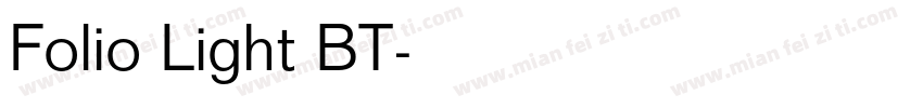 Folio Light BT字体转换